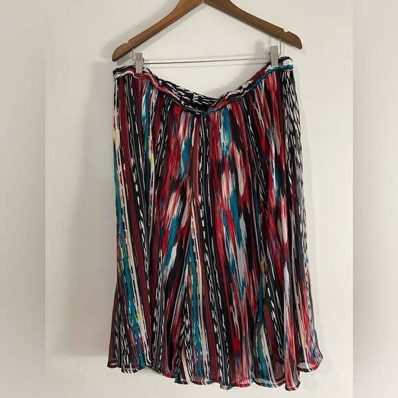 CJ Banks Dresses & Skirts - Cj Banks - Stripped Red and Teal Skirt